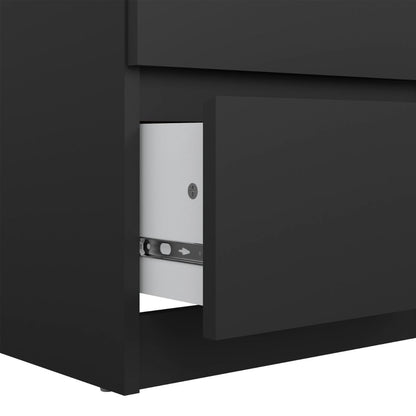 Naia Narrow Chest with 5 Drawers in Black Matt