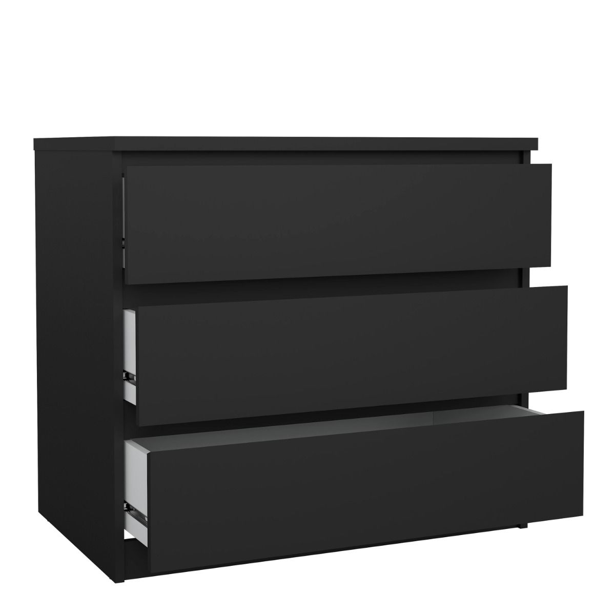 Naia Chest with 3 Drawers in Black Matt