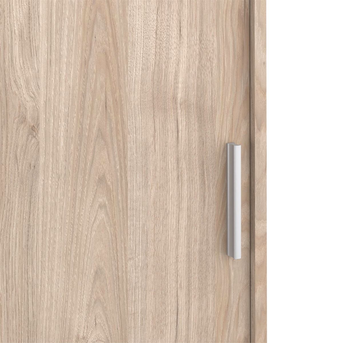 Naia Wardrobe with 1 Sliding Door 1 Door 3 Drawers in Jackson Hickory Oak