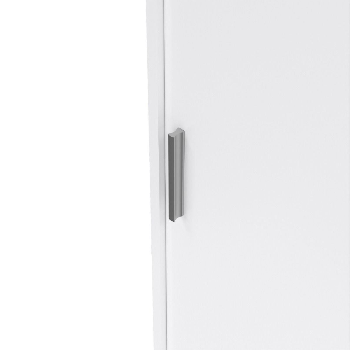Naia Wardrobe with 2 Sliding Doors 1 Door 3 Drawers in White High Gloss