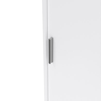Naia Wardrobe with 2 Sliding Doors 1 Door 3 Drawers in White High Gloss