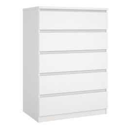 Naia Chest of 5 Drawers in White