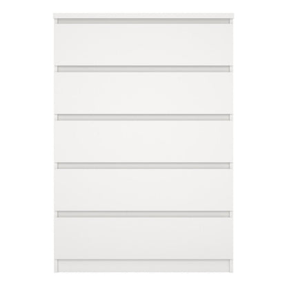 Naia Chest of 5 Drawers in White