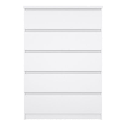Naia Chest with 5 Drawers in White High Gloss