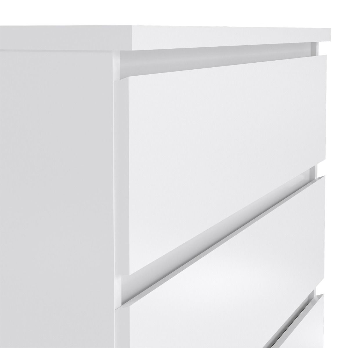 Naia Chest with 5 Drawers in White High Gloss