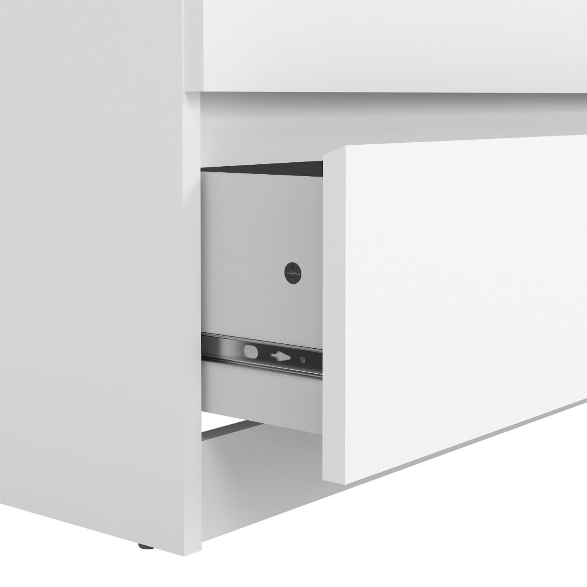 Naia Wide Chest of 6 Drawers in White