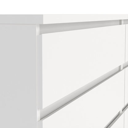 Naia Wide Chest of 6 Drawers in White