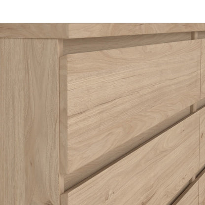 Naia Wide Chest of 6 Drawers in Jackson Hickory Oak