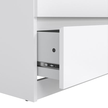 Naia Wide Chest with 6 Drawers in White High Gloss