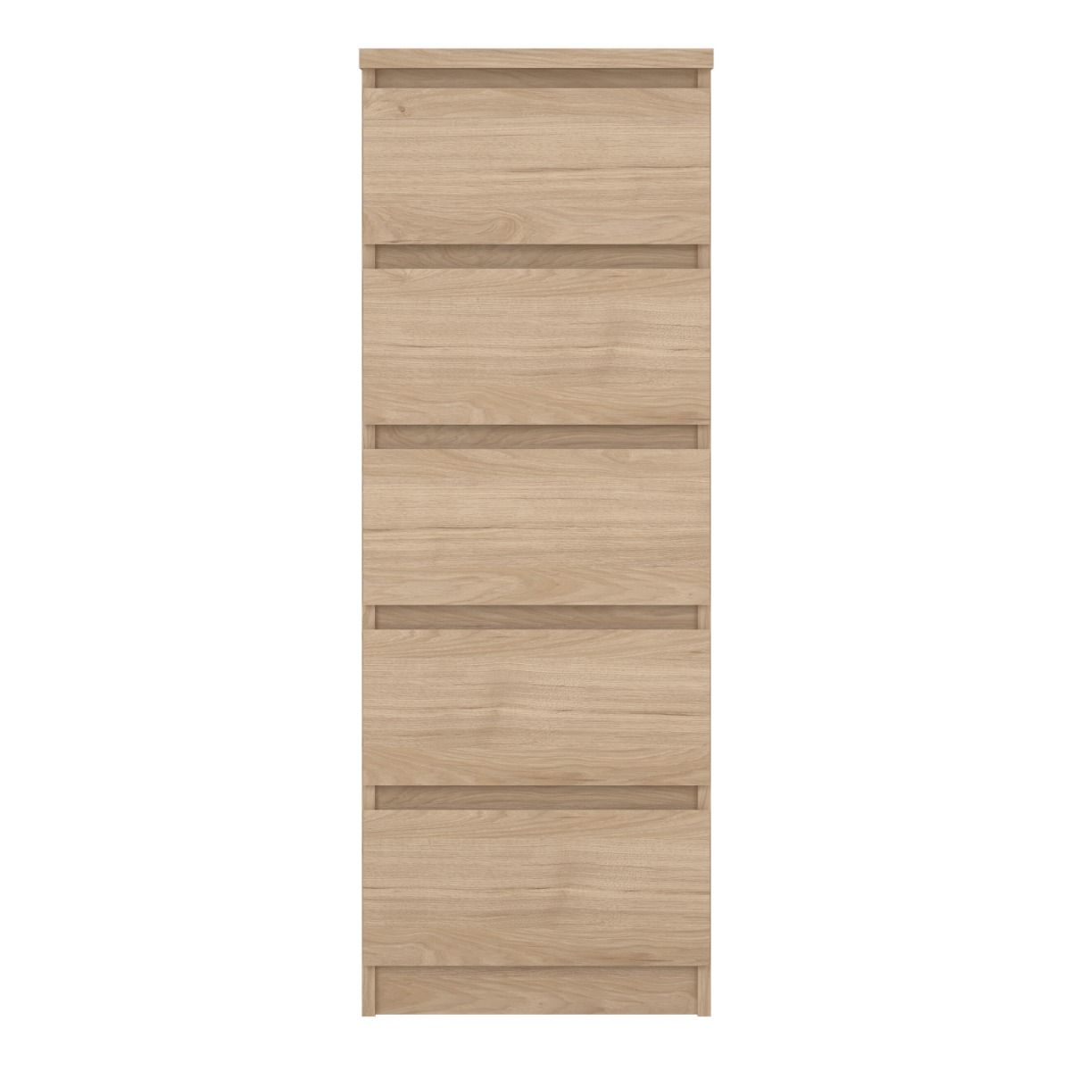 Naia Narrow Chest of 5 Drawers in Jackson Hickory Oak