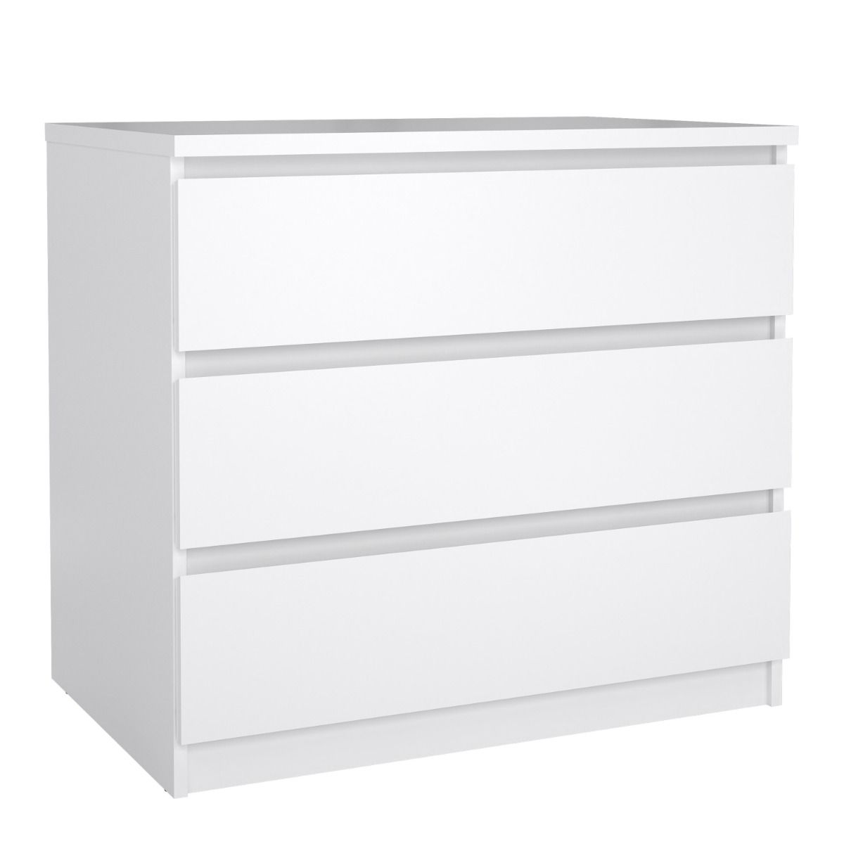 Naia Chest with 3 Drawers in White High Gloss