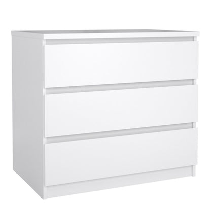 Naia Chest with 3 Drawers in White High Gloss