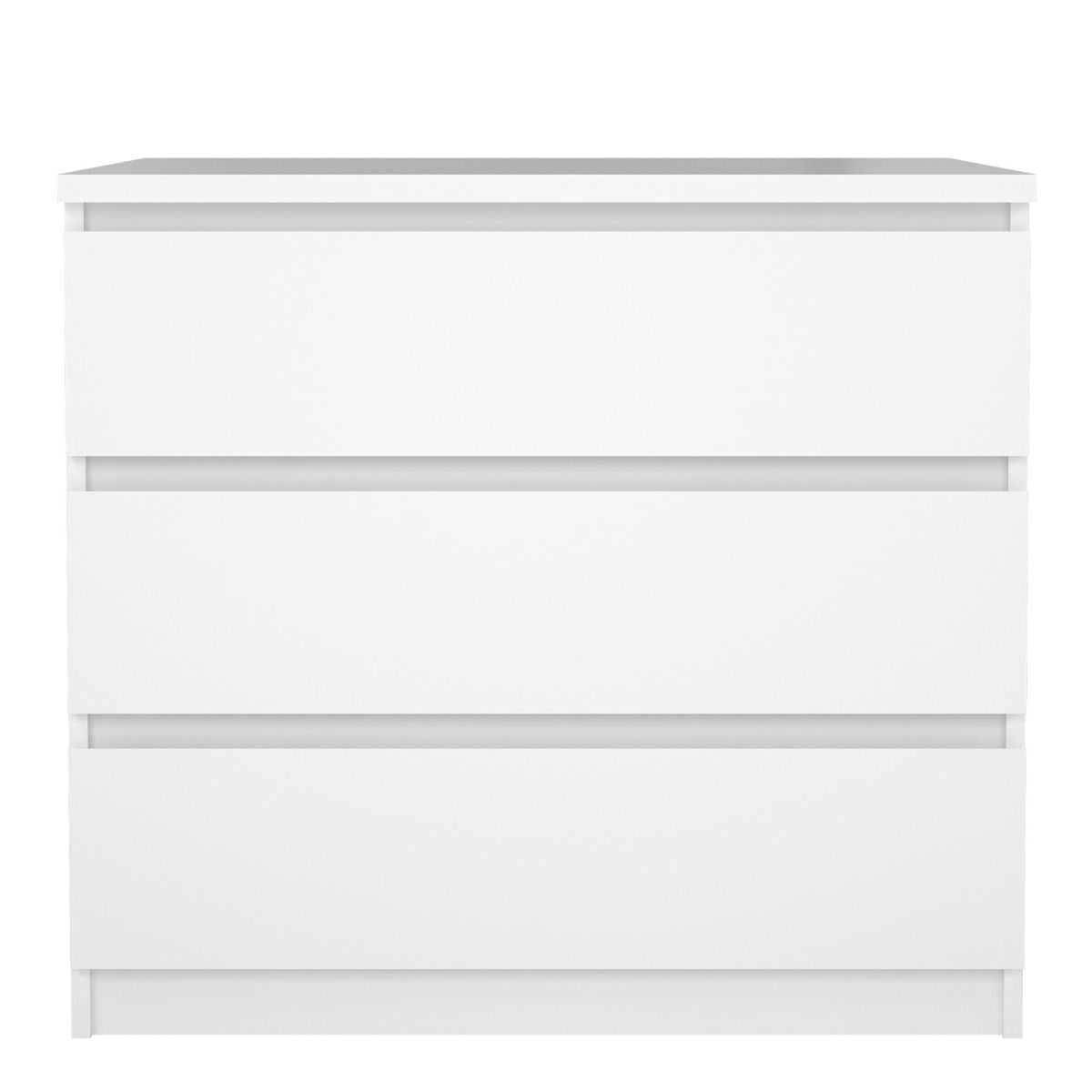 Naia Chest with 3 Drawers in White High Gloss