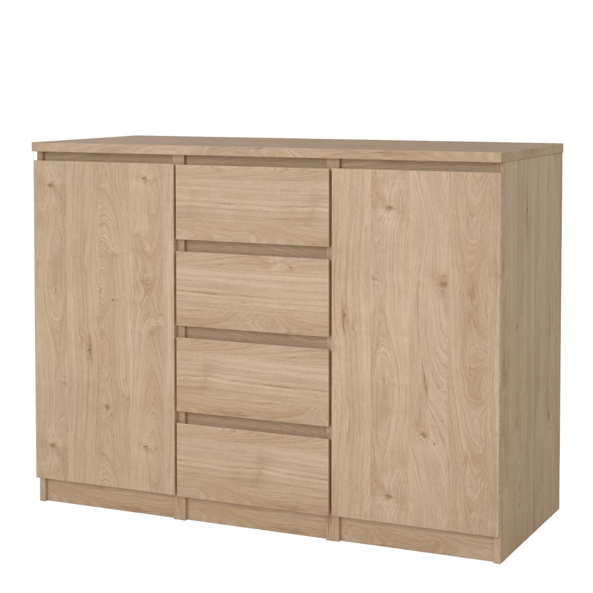 Naia Sideboard with 4 Drawers and 2 Doors in Jackson Hickory Oak