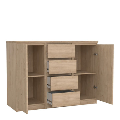 Naia Sideboard with 4 Drawers and 2 Doors in Jackson Hickory Oak
