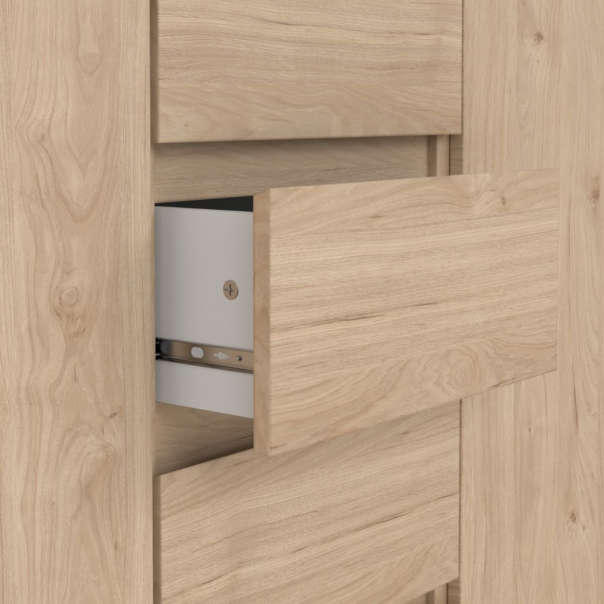 Naia Sideboard with 4 Drawers and 2 Doors in Jackson Hickory Oak