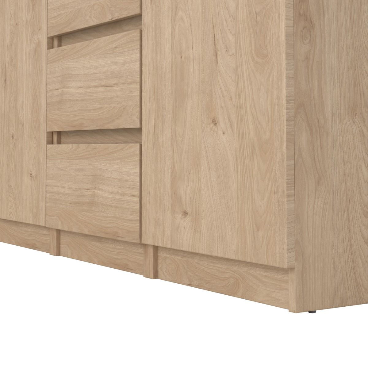 Naia Sideboard with 4 Drawers and 2 Doors in Jackson Hickory Oak