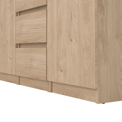 Naia Sideboard with 4 Drawers and 2 Doors in Jackson Hickory Oak