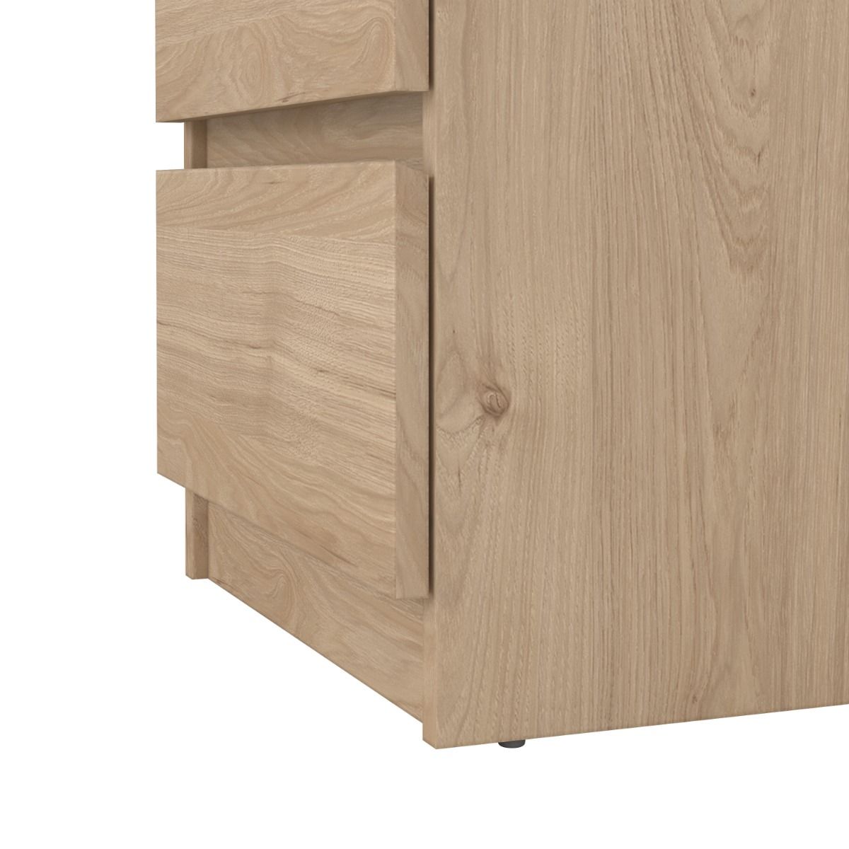Naia Bedside Table with 3 Drawers in Jackson Hickory Oak
