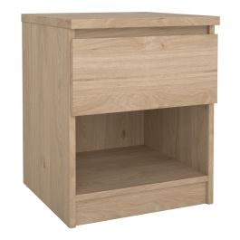 Naia Bedside Table with 1 Drawer in Jackson Hickory Oak