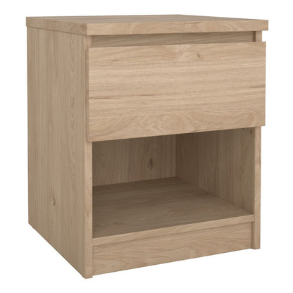 Naia Bedside Table with 1 Drawer in Jackson Hickory Oak