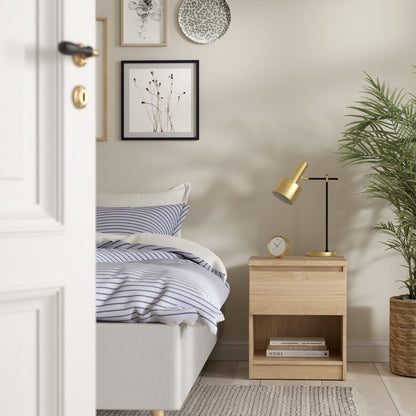 Naia Bedside Table with 1 Drawer in Jackson Hickory Oak