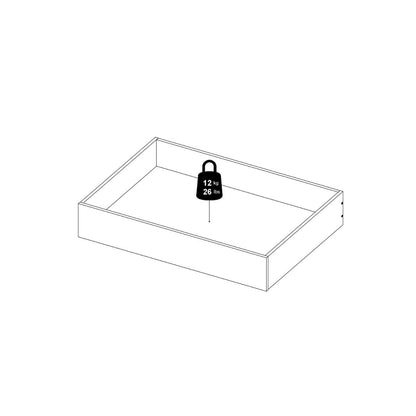 Naia Underbed Drawers Set in White High Gloss