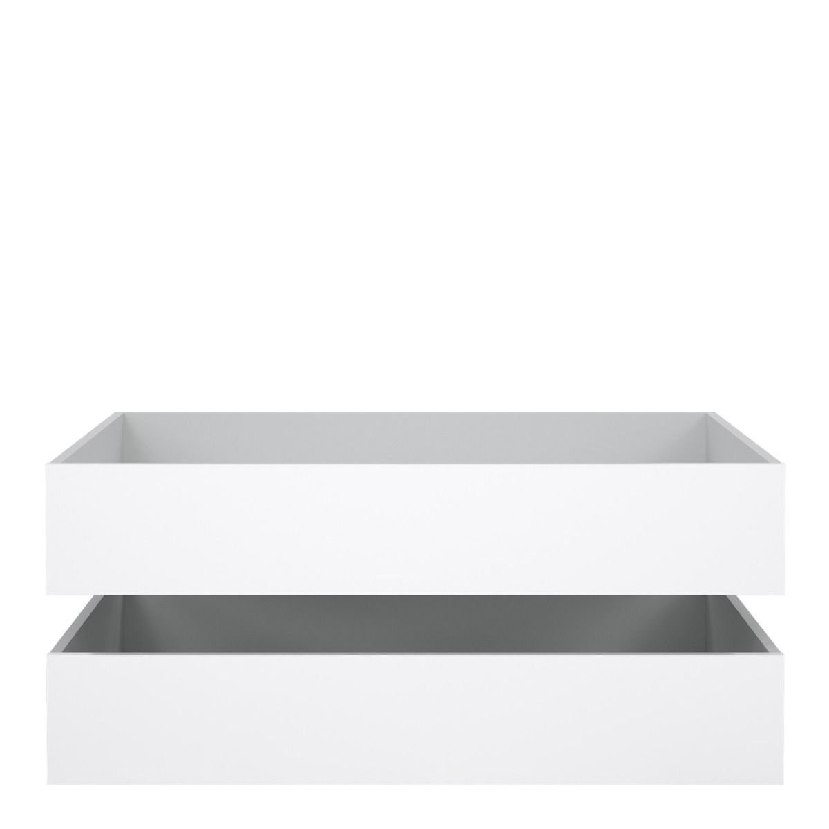 Naia Underbed Drawers Set in White High Gloss