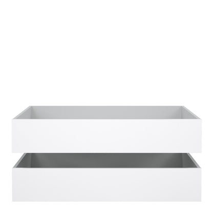 Naia Underbed Drawers Set in White High Gloss