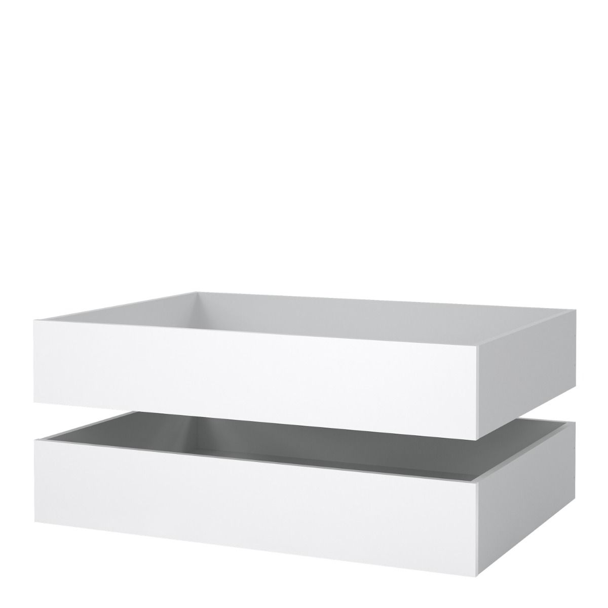 Naia Underbed Drawers Set in White High Gloss