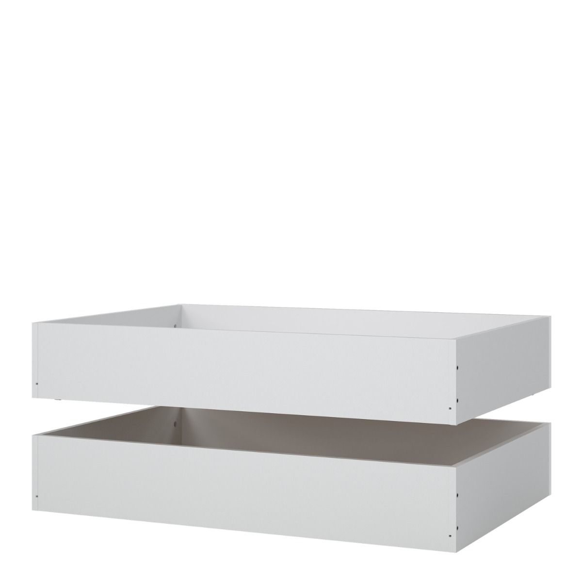 Naia Underbed Drawers Set in White High Gloss