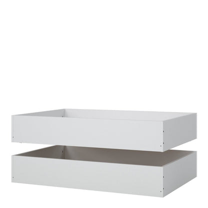 Naia Underbed Drawers Set in White High Gloss