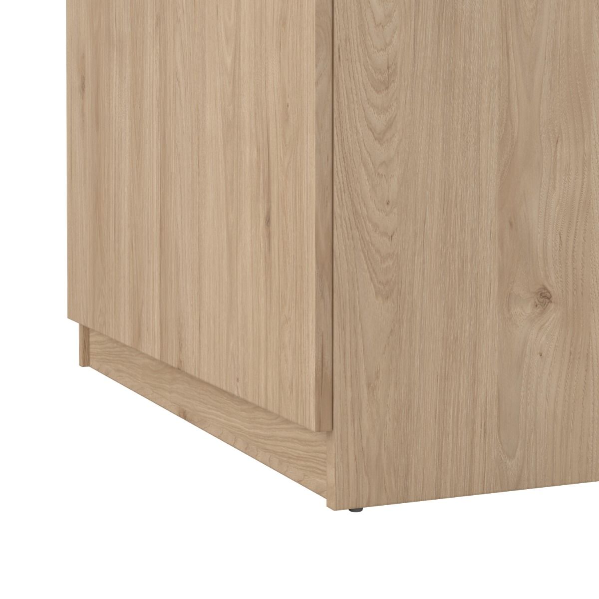 Naia Tall Shoe Cabinet with 4 Doors and 1 Drawer in Oak and Black