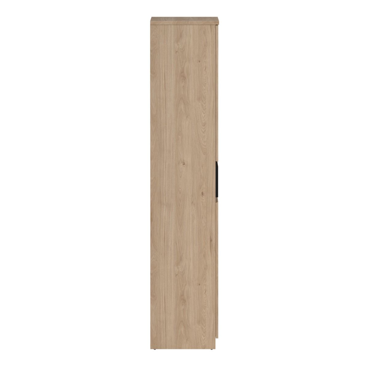 Naia Tall Shoe Cabinet with 4 Doors and 1 Drawer in Oak and Black