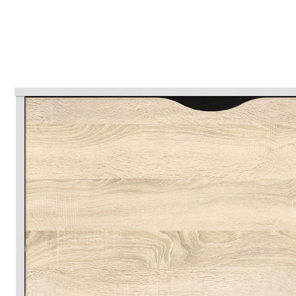 Oslo 3 Drawer Shoe Cabinet in White and Oak