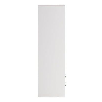Line Wardrobe with 2 Sliding Doors and 4 Drawers in White