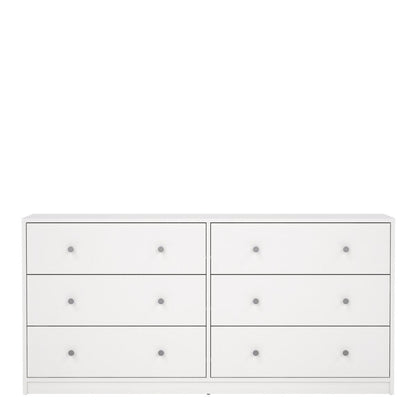 May Chest of 6 Drawers (3+3) in White