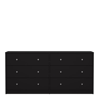 May Chest of 6 Drawers (3+3) in Black