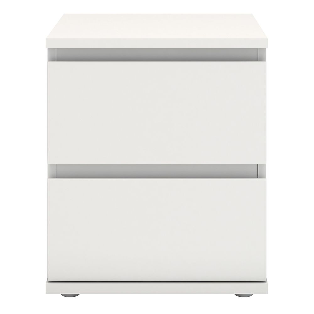 Nova Bedside 2 Drawer in White