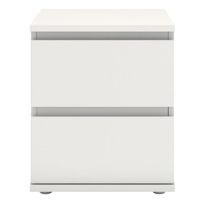 Nova Bedside 2 Drawer in White