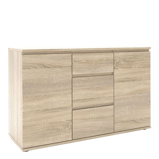 Nova Sideboard 3 Drawers 2 Doors in Oak
