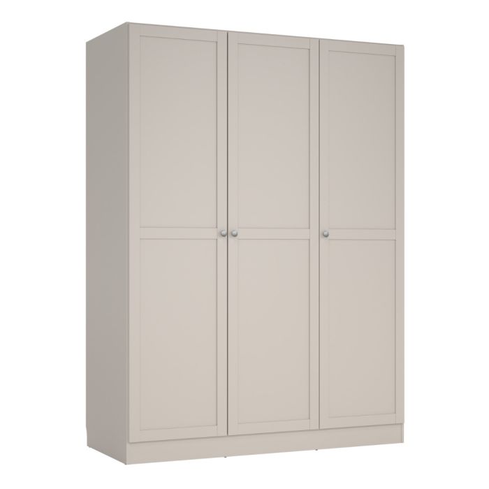 Brande Wardrobe with 3 Frame Doors in Cashmere