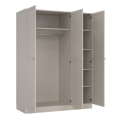 Brande Wardrobe with 3 Frame Doors in Cashmere