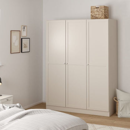 Brande Wardrobe with 3 Frame Doors in Cashmere