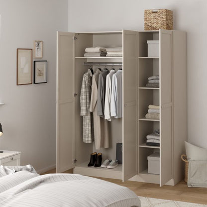 Brande Wardrobe with 3 Frame Doors in Cashmere