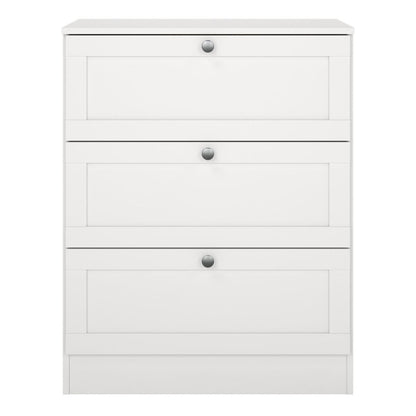 Brande Chest with 3 Frame Drawers in White