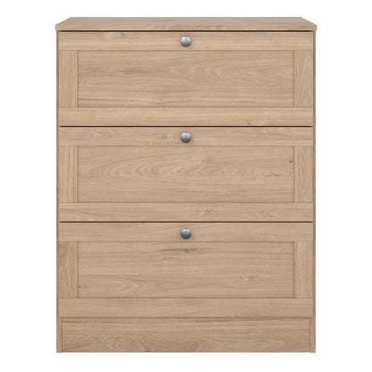 Brande Chest with 3 Frame Drawers in Jackson Hickory