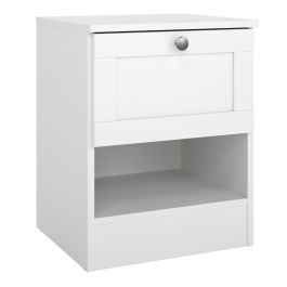 Brande Nightstand with 1 Frame Drawer in White
