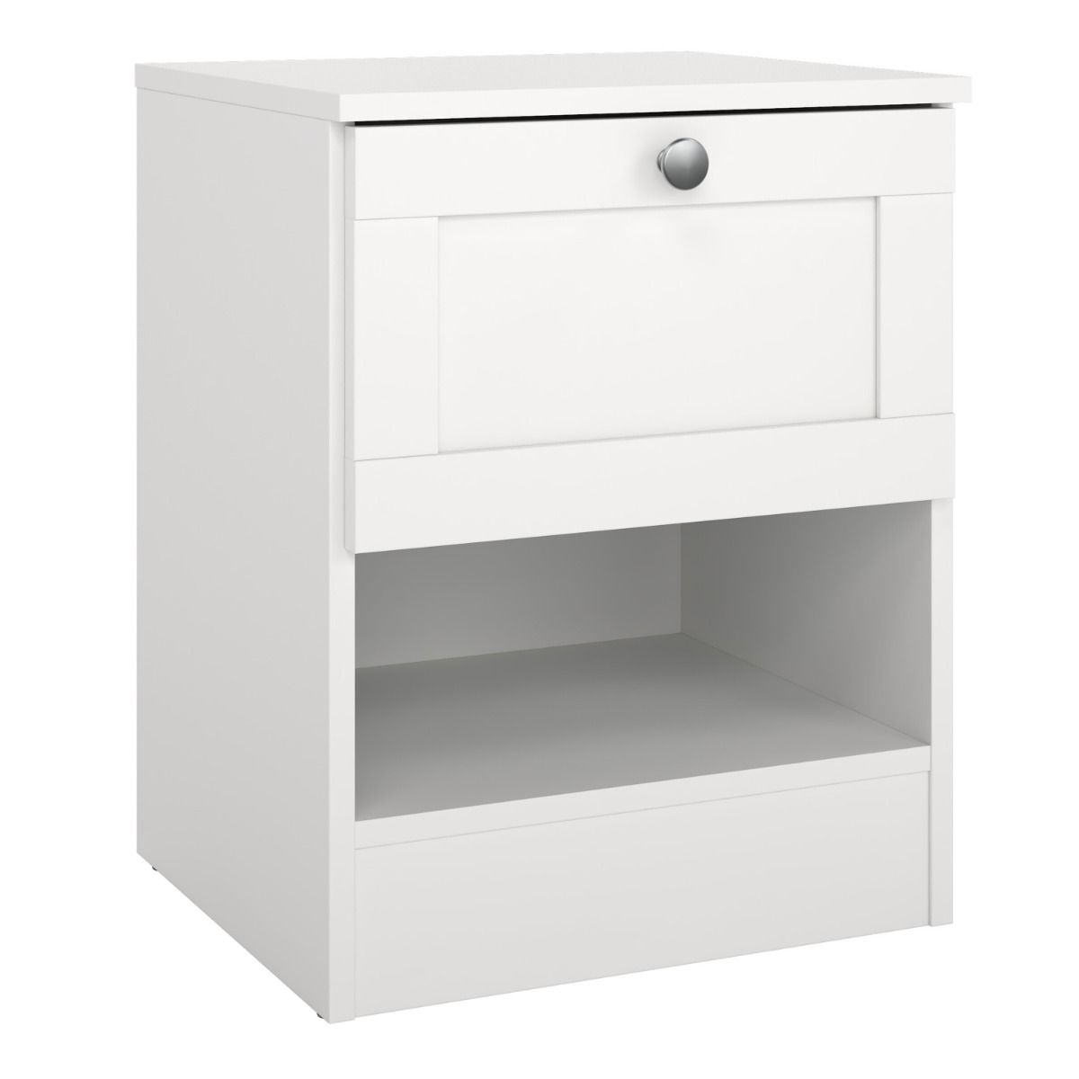 Brande Nightstand with 1 Frame Drawer in White