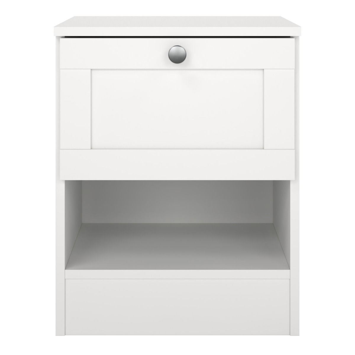 Brande Nightstand with 1 Frame Drawer in White